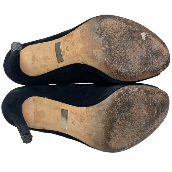 Badgley Mischka Nonna Black Suede Ankle Bootie Size 6.5 - Picture 8 of 9